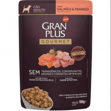Sachê Gran Plus Cães Gourmet Adulto Salmão e Frango 100g